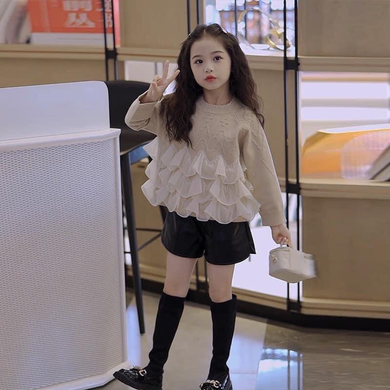 D9389-Áo len bé gái