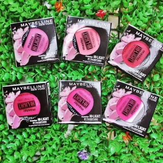 Phấn má hồng maybe master hi-light không nhũ kèm cọ có gương