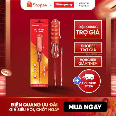 Bút thử điện Điện Quang ĐQ ETP03 R (2 đầu vít, 160 mm, màu đỏ)