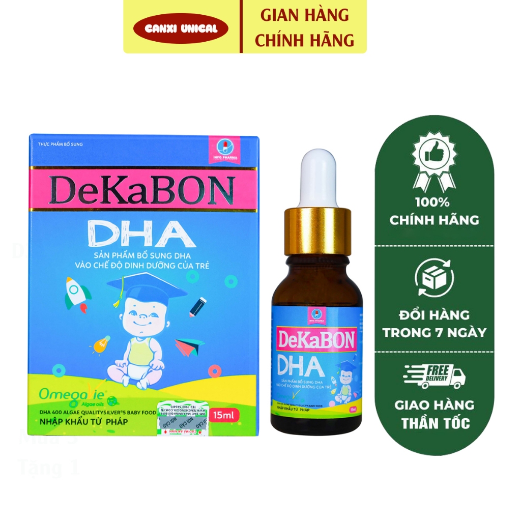 DHA cho bé Dekabon 15ml bổ sung Vitamin, DHA giúp tăng chiều cao, thông minh,phát triển toàn diện