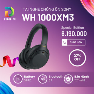 Tai nghe Bluetooth Hires Sony chống ồn WH-1000XM3 | Hàng chính hãng