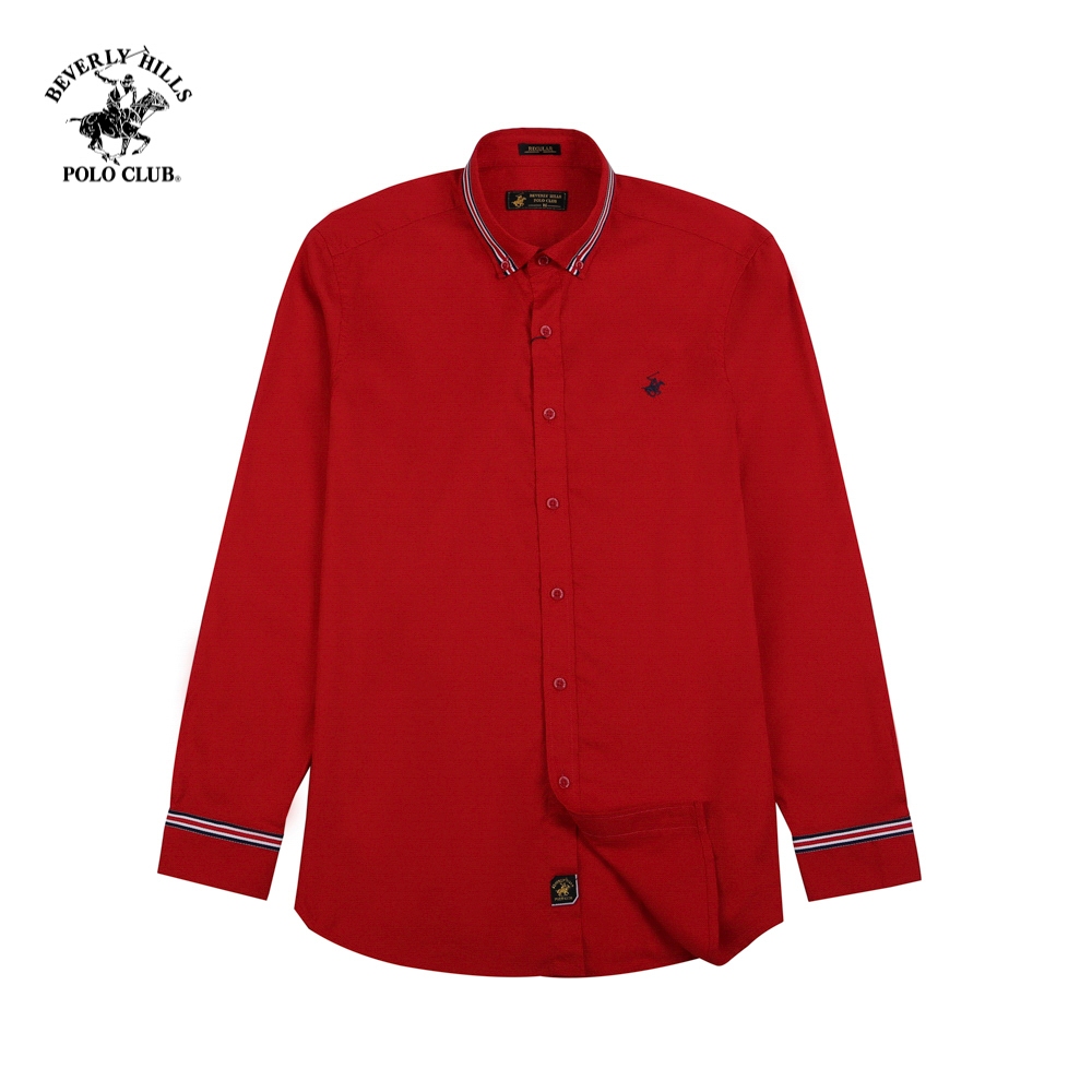 Beverly Hills Polo Club - Áo sơ mi Dài tay Nam Regular Fit Đỏ rượu RW- BHPC CMRSS22TL011