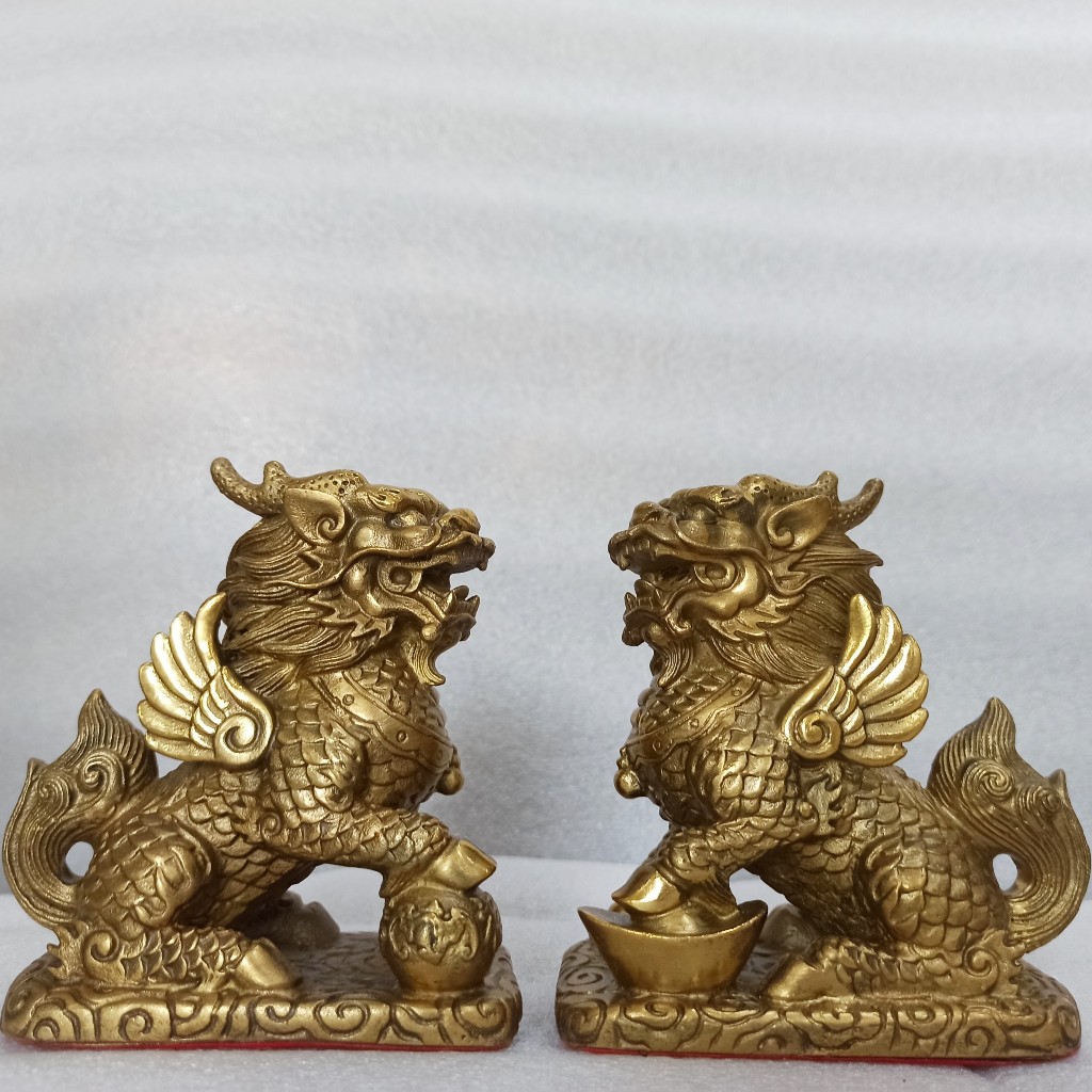 Kỳ lân, đôi kỳ lân đồng vàng phong thuỷ
