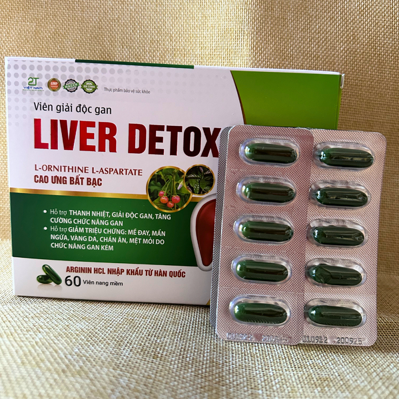 Mát Gan Thải Độc Gan LIVER DETOX PLUS Bảo Vệ Tế Bào và Tăng Cường Chức Năng Gan Làm Mát Gan Giảm Nóng Trong- Hộp 60 viên