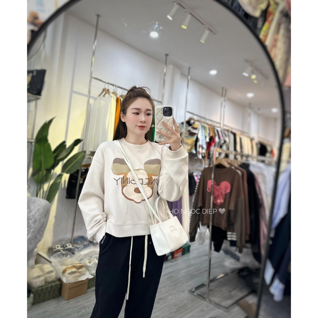 Set đồ nữ Set bộ mickey dài tay thu đông