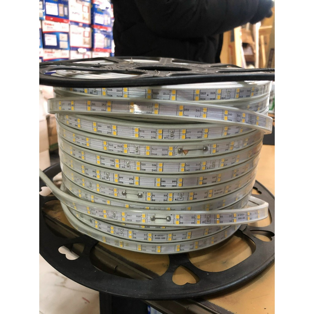 LED DÂY 3 HÀNG 2 HÀNG SÁNG TRẮNG/VÀNG ĐỔI MÀU HẮT TRẦN, QUẤN CÂY SIÊU SÁNG, LOẠI 1, CHỐNG NƯỚC