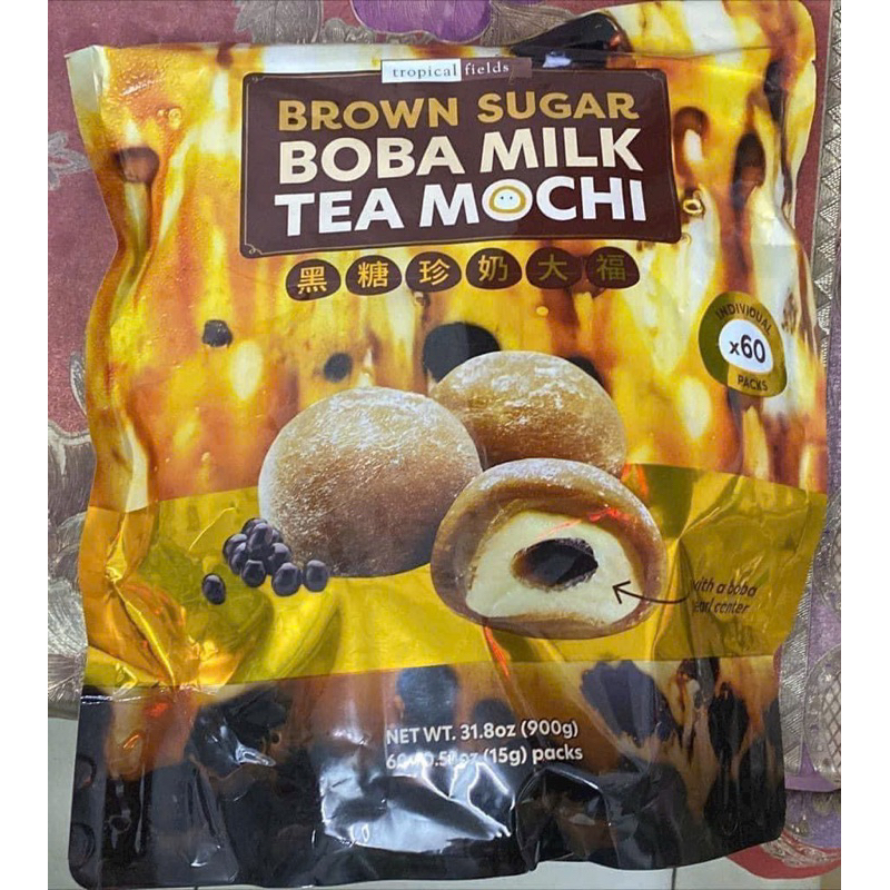 Bánh Mochi trà sữa trân châu Boba Milk Tea Mochi bịch to 60 cái 11/2024