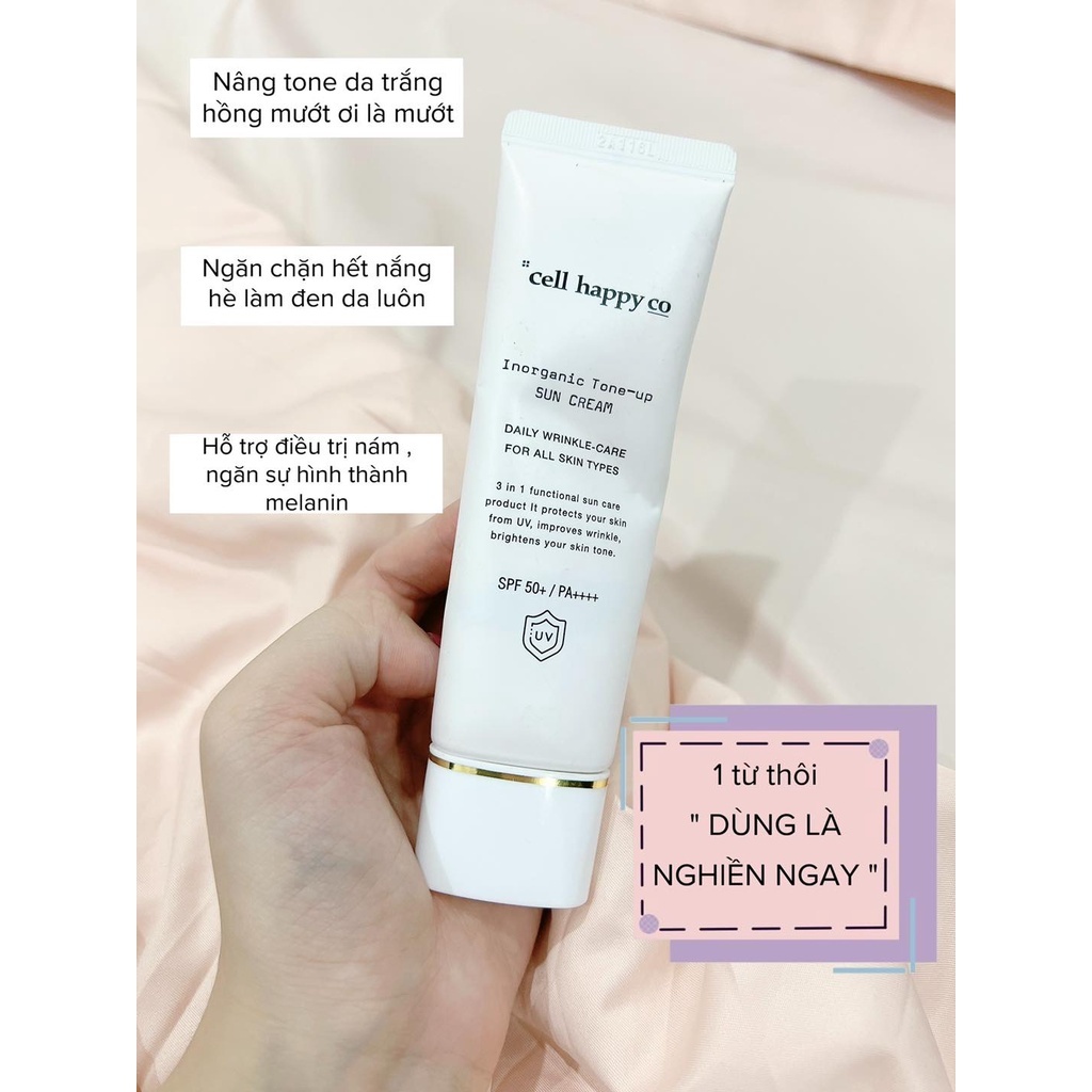 Mangtaybaby - Kem chống nắng nâng tone Cell Happy Co 3in1