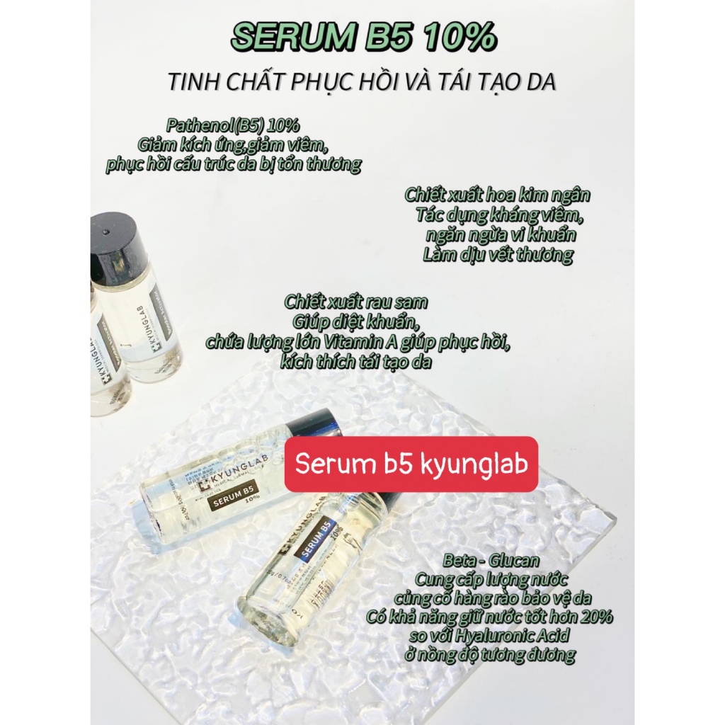 Set 3 Món Dưỡng Da Mini KyungLab  20ml tặng kèm mini Kem retinol và son dưỡng môi