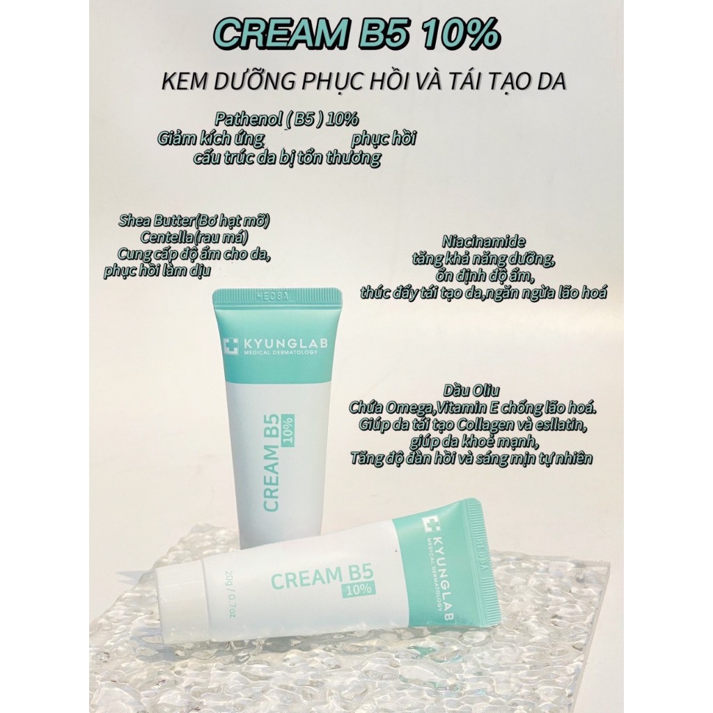 Set 3 Món Dưỡng Da Mini KyungLab  20ml tặng kèm mini Kem retinol và son dưỡng môi