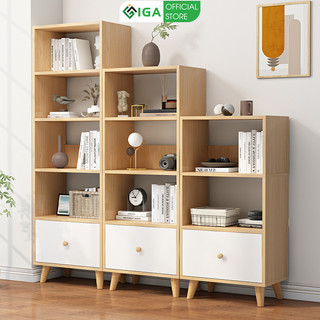 Tủ sách gỗ 3 4 5 tầng cao cấp phong cách Nordic thương hiệu IGA  GP144