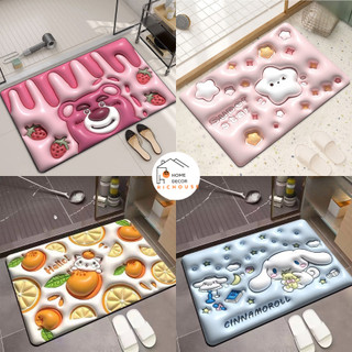 Thảm lau chân in hình 3D siêu cute mẫu hot 2023, thảm chùi chân thấm nước 3s, kích thước 40*60CM