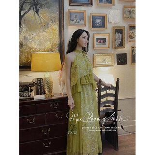 Set yếm hoa nhí cổ tàu