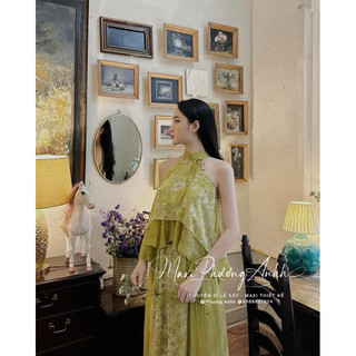 Set yếm hoa nhí cổ tàu