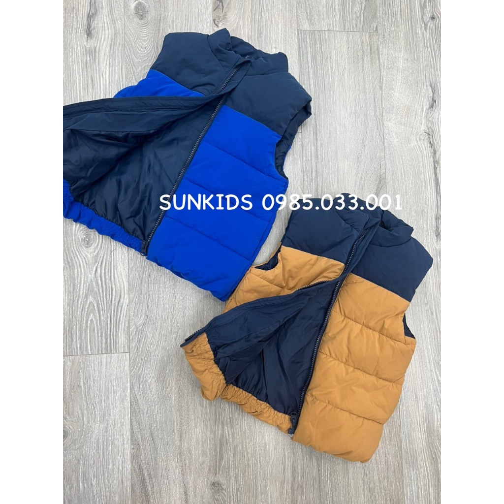 Áo gile phao bé trai Kia bi màu phối