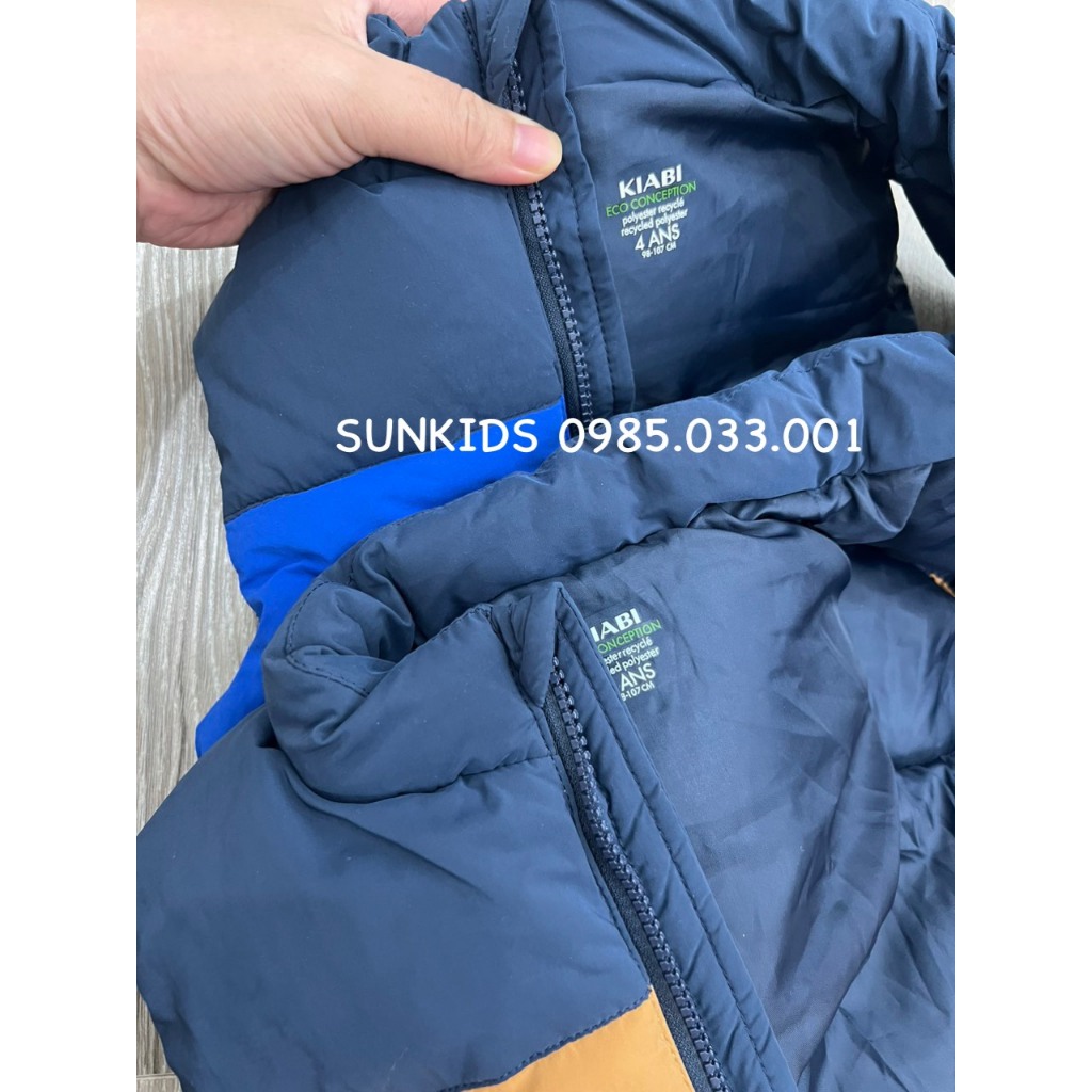 Áo gile phao bé trai Kia bi màu phối