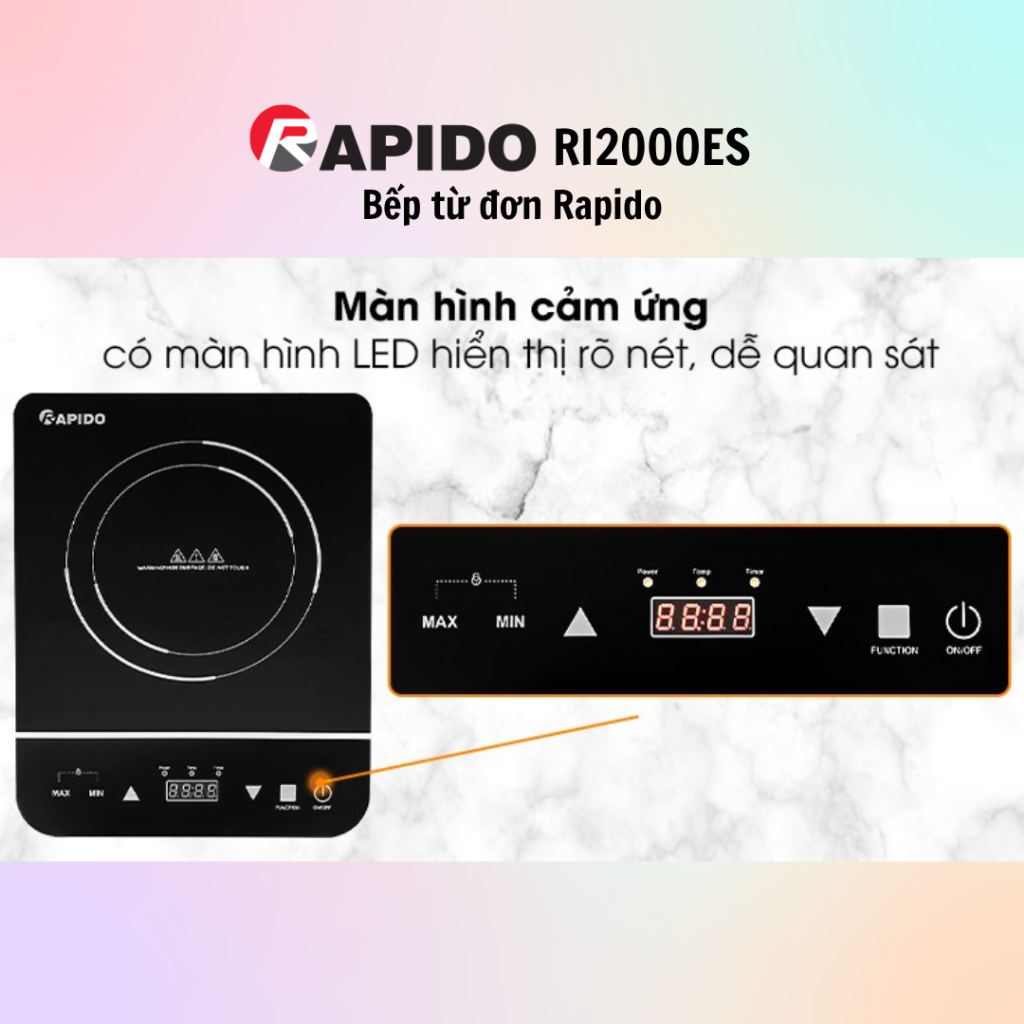 Bếp từ đơn Rapido RI2000ES [2000W] - 100% chính hãng