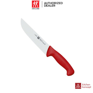 Zwilling - dao thái thịt twin master màu đỏ - 18cm