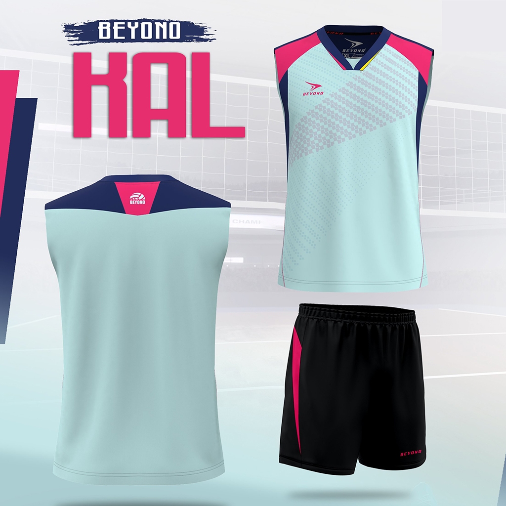 Bộ Quần Áo Bóng Chuyền Ba Lỗ Nam Beyono Kal, Thiết Kế Trẻ Trung, Vải Co Giãn Tốt, Thấm Hút Mồ Hôi, Thoáng Mát