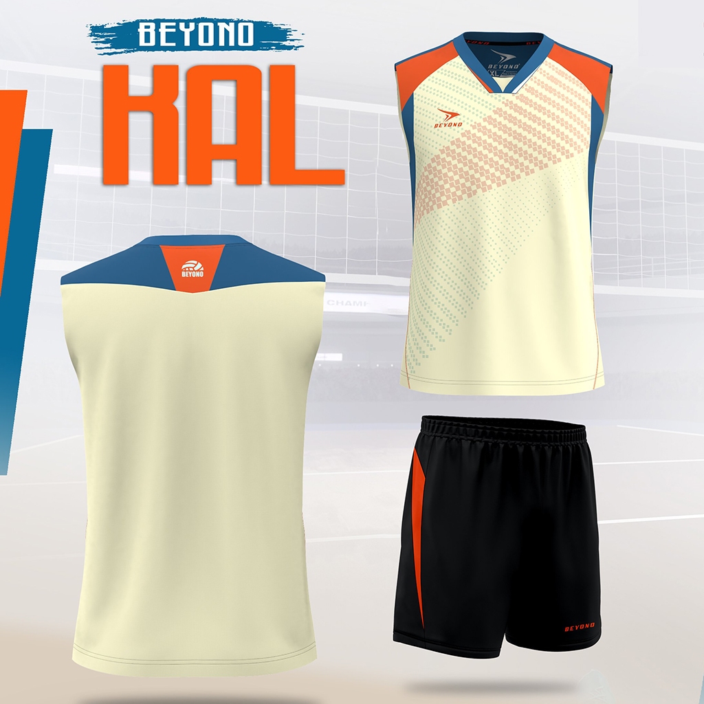 Bộ Quần Áo Bóng Chuyền Ba Lỗ Nam Beyono Kal, Thiết Kế Trẻ Trung, Vải Co Giãn Tốt, Thấm Hút Mồ Hôi, Thoáng Mát