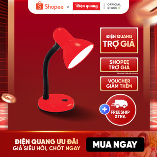 Đèn bàn Điện Quang ĐQ DKL03 (kiểu chóa sắt, màu đỏ đen)