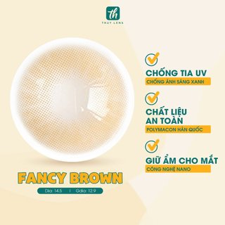 Kính áp tròng THUY LENS Cherry Gray cho mắt cận ghi xám 0-8 độ