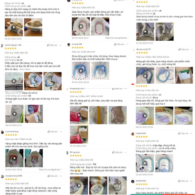 Chậu Xông Vùng Kín, Bô xông vùng kín sau sinh gấp gọn kèm vòi xịt