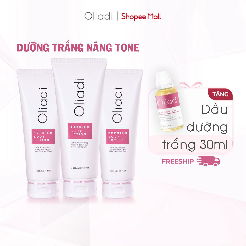 Kem Dưỡng Trắng Da Toàn Thân Oliadi 200ml Nhiều Loại