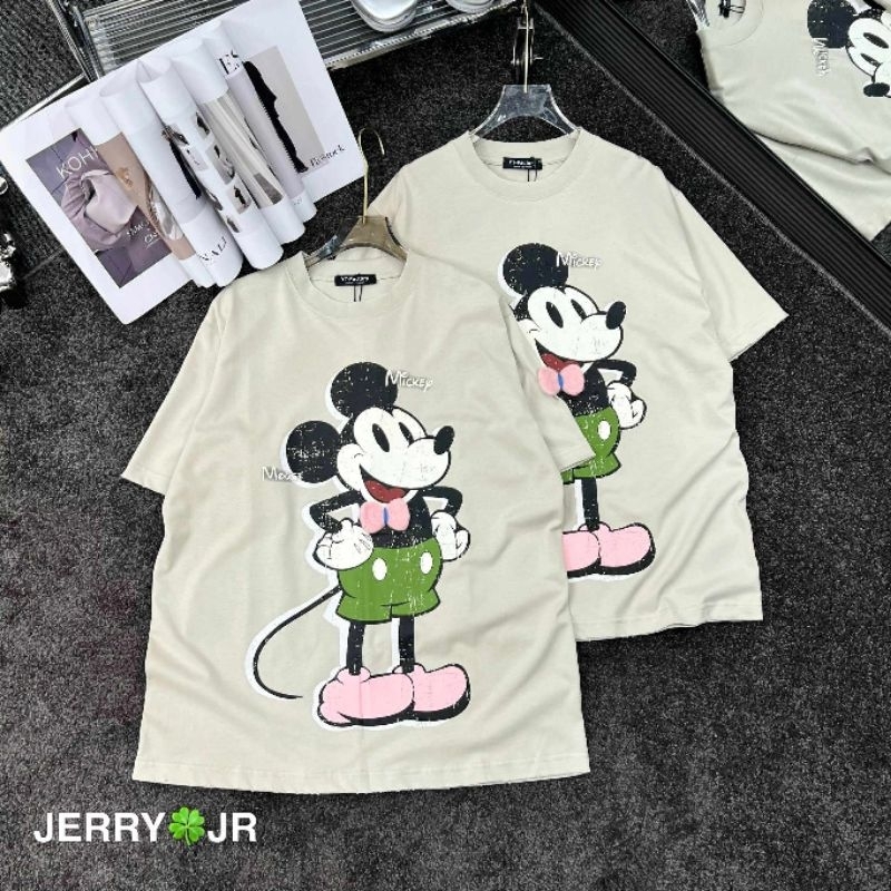 Áo phông mickey nơ hồng hàng QCL1