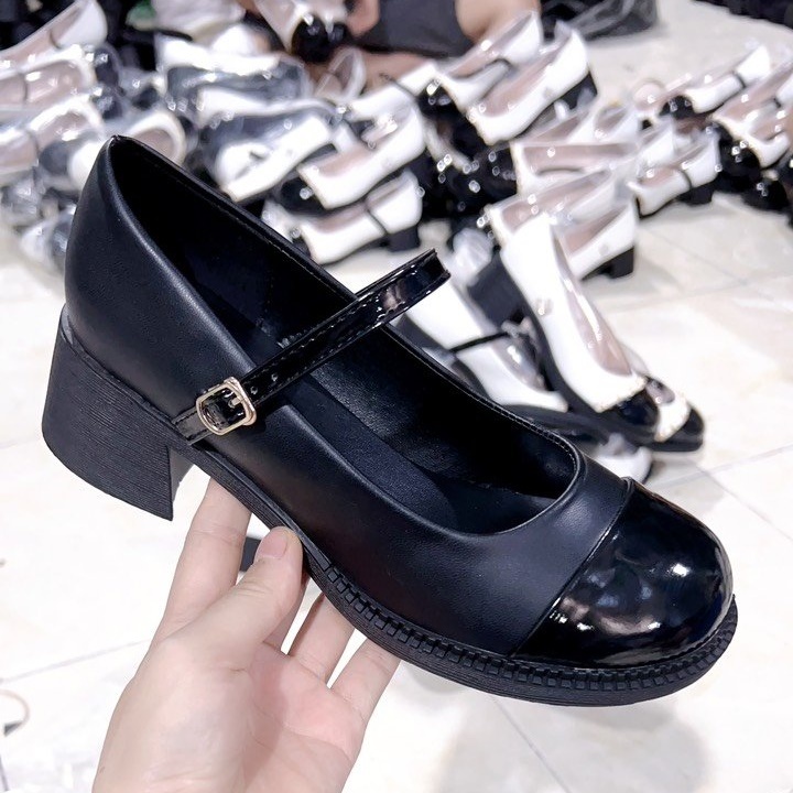 Giày búp bê nữ Mary Jane lolita đế PU 5 cm FAROSA - TK88 giày lolita siêu nhẹ phối màu cực xinh