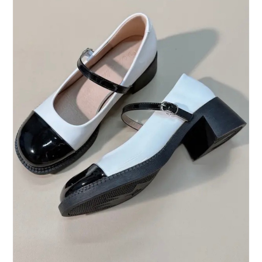 Giày búp bê nữ Mary Jane lolita đế PU 5 cm FAROSA - TK88 giày lolita siêu nhẹ phối màu cực xinh