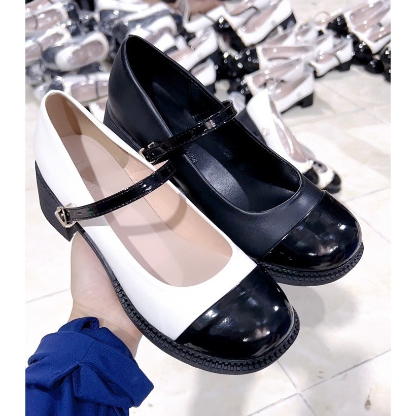 Giày búp bê nữ Mary Jane lolita đế PU 5 cm FAROSA - TK88 giày lolita siêu nhẹ phối màu cực xinh