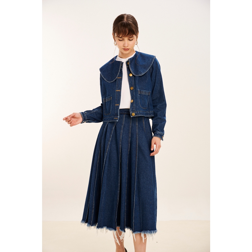 Chân Váy Jean Xòe Nữ AT MODA DE LITA
