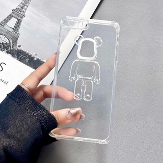 Ốp lưng trong suốt hình gấu hở táo