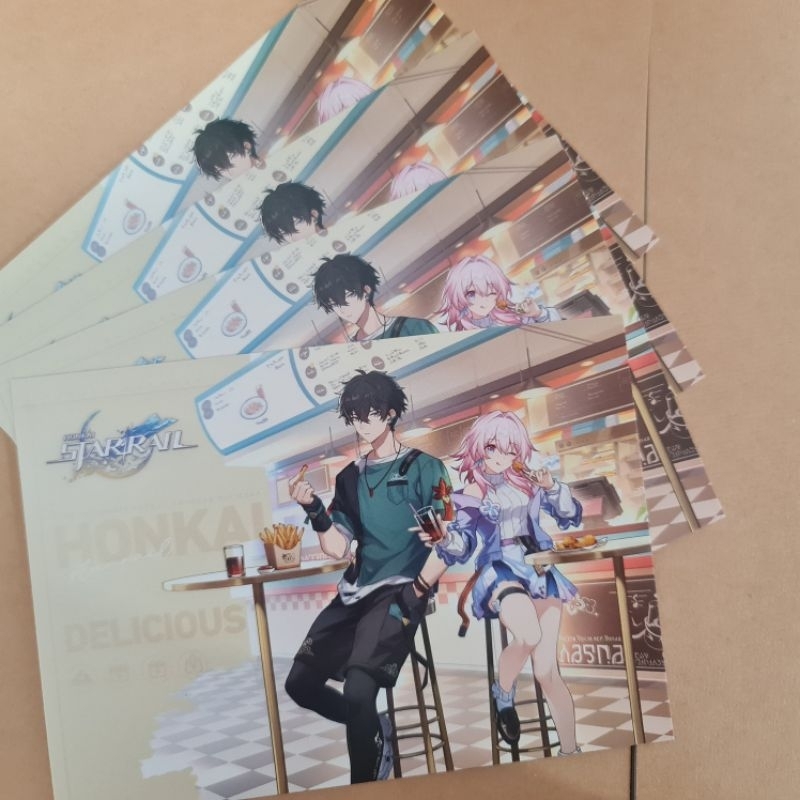 Bưu thiếp Honkai: Star Rail sự kiện collab Piko Coffee