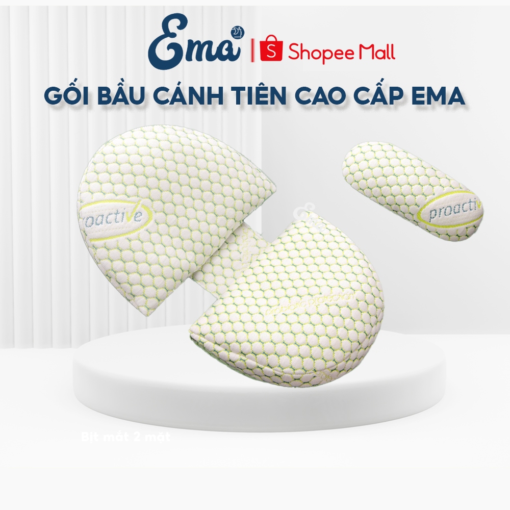 Gối bà bầu cánh tiên cao cấp EMA - Giảm đau lưng hiệu quả - Kê bụng hỗ trợ ngủ ngon