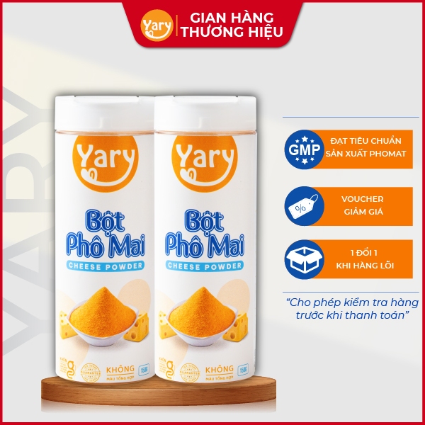Bột Phô mai lắc Yary Vị Truyền Thống Lọ 150Gram tiện lợi , Gia vị Bột phomai Lắc Khoai Tây, Gà Rán, Làm Sốt Phô Mai