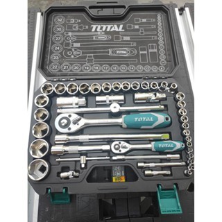 THT421441 Bộ 44 Phụ Kiên Gồm Cần Siết Lực 1/4+1/2" & Cần 2 Chiều TOTAL  / Hàng Chính Hãng