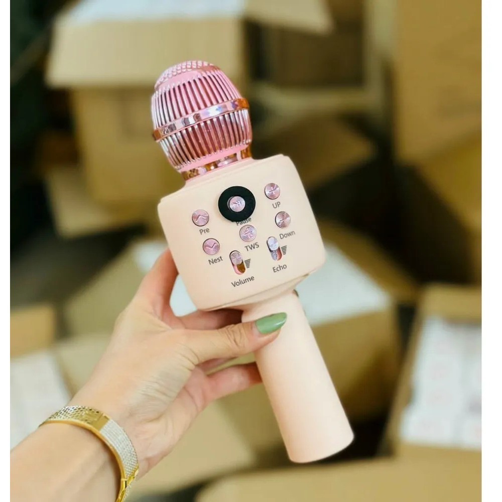 Micro karaoke X9 hình thỏ cho bé tập hát kiêm loa bluetooth âm thanh hay bắt giọng tốt có chế độ đổi tone GONA_Official