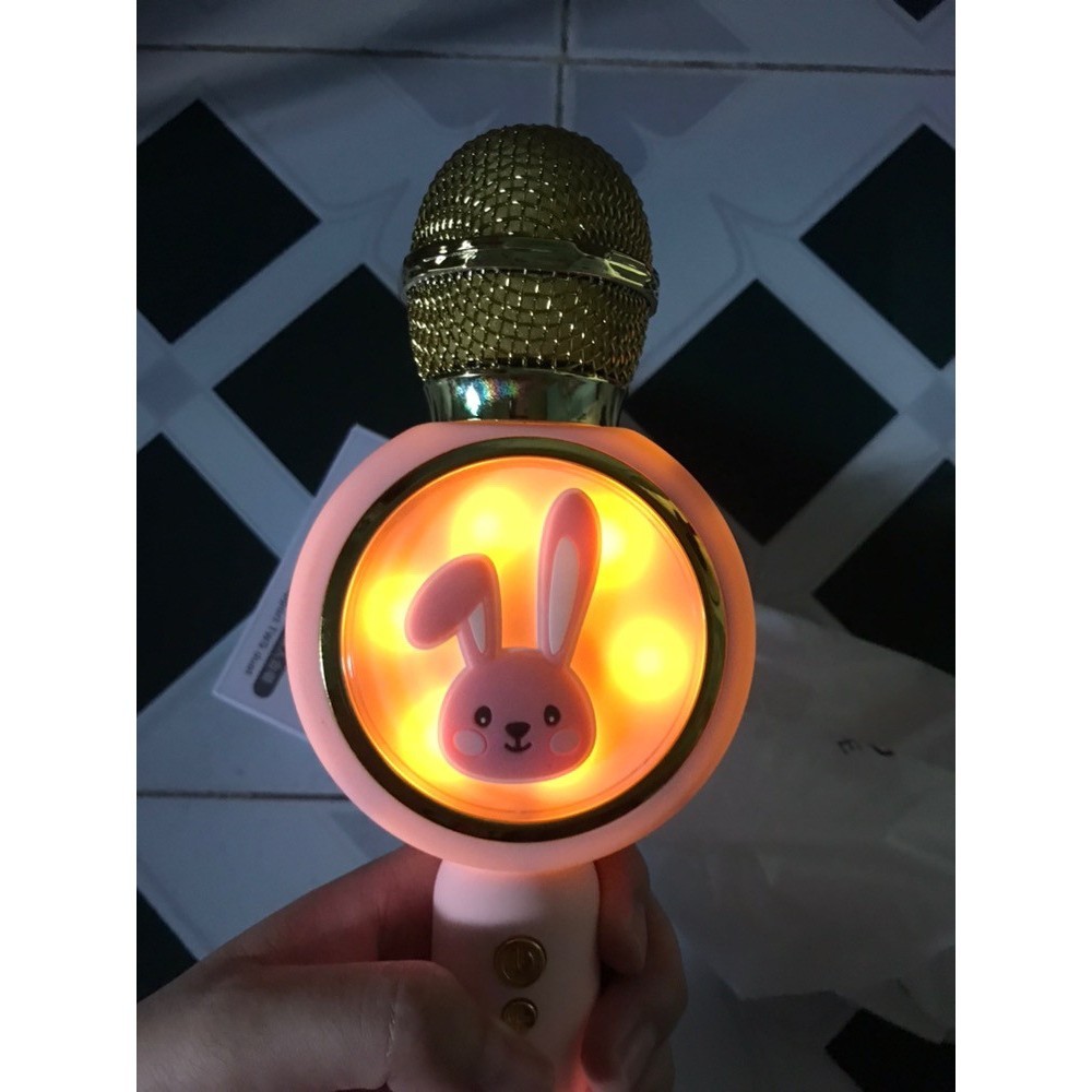 Micro karaoke X9 hình thỏ cho bé tập hát kiêm loa bluetooth âm thanh hay bắt giọng tốt có chế độ đổi tone GONA_Official