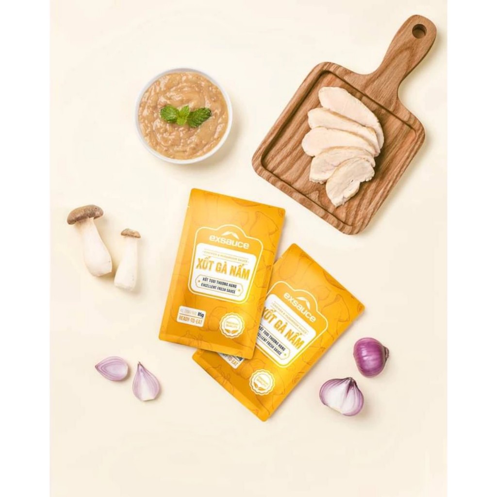 Xốt gà nấm/ tôm nấm/nghêu nấm nước xốt tươi thượng hạng trộn cùng mì,bún,cơm,..