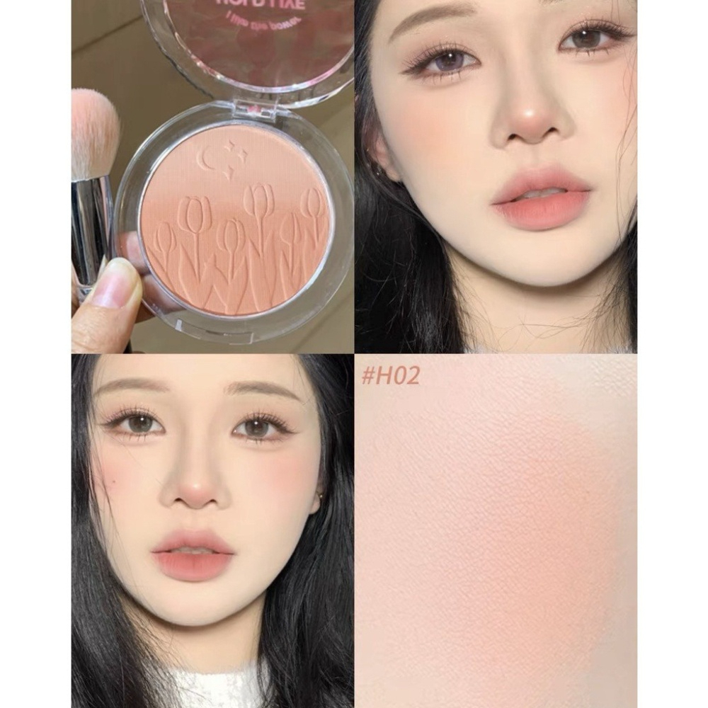 Phấn Má Loang HOLD LIVE Ripple Tulle Powder Blusher Mỏng Mịn Tự Nhiên Có Nhũ HL667
