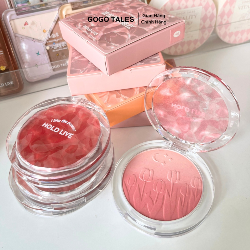 Phấn Má Loang HOLD LIVE Ripple Tulle Powder Blusher Mỏng Mịn Tự Nhiên Có Nhũ HL667