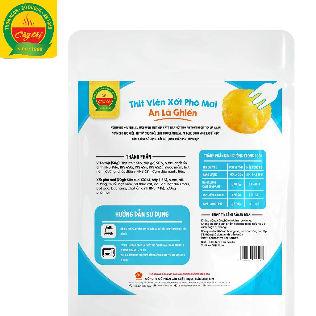 Thịt Viên Xốt Phô Mai Thương Hiệu Cây Thị 120G