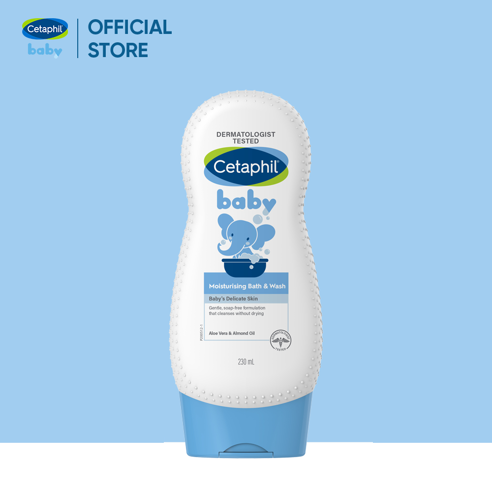 Sữa tắm dưỡng ẩm dịu lành cho bé CETAPHIL BABY MOIST BATH & WASH 230ML