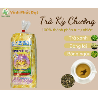 Trà kỳ chưởng | trà xanh hoa lài, hoa ngâu | gói 100g