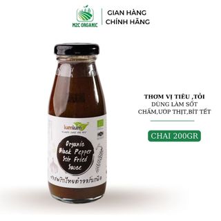 Sốt tiêu đen hữu cơ Lum Lum dùng làm sốt,ướp thịt,bít tết
