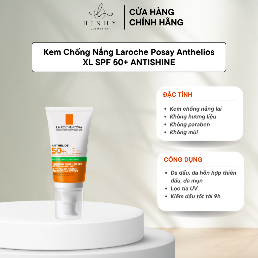 Kem Chống Nắng Laroche Posay Anthelios XL SPF 50+ ANTISHINE