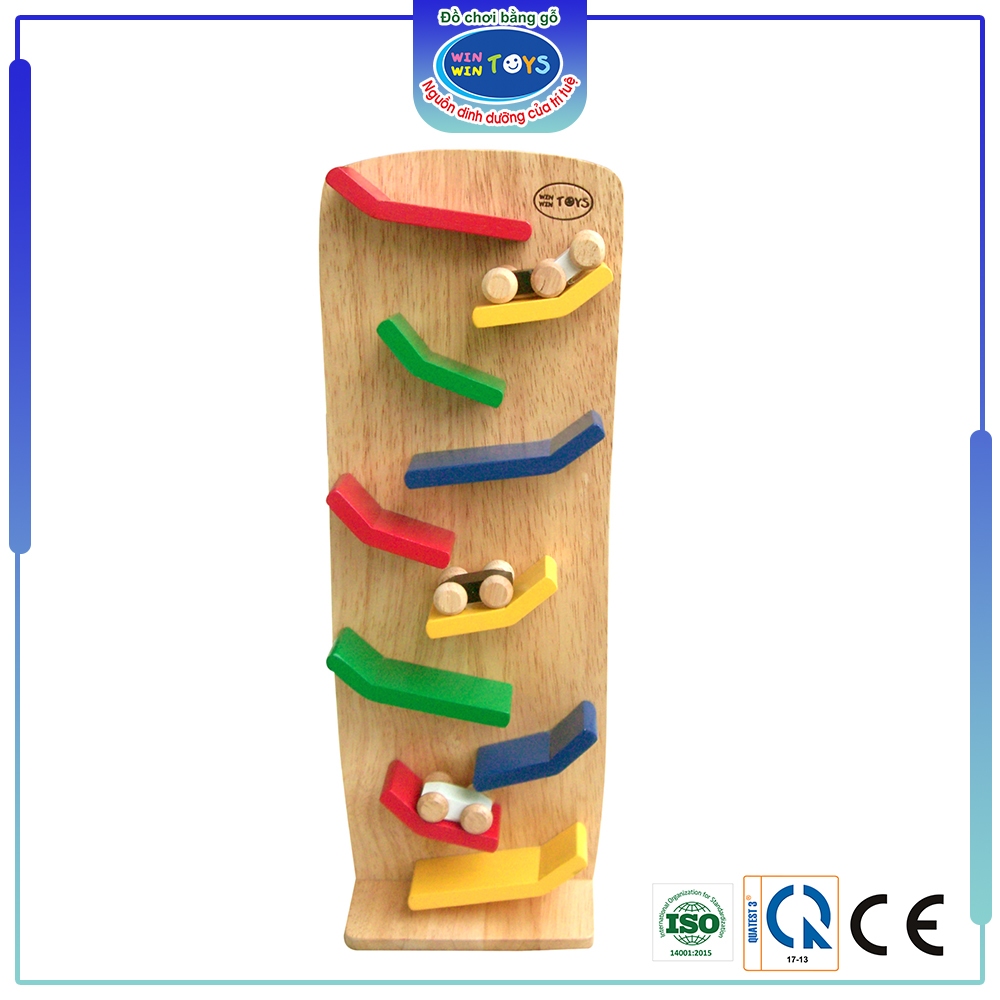 Đồ chơi gỗ Vách xe rượt đuổi | Winwintoys 64092 | Kích thích sự tò mò và khéo léo | Đạt tiêu chuẩn CE và TCVN