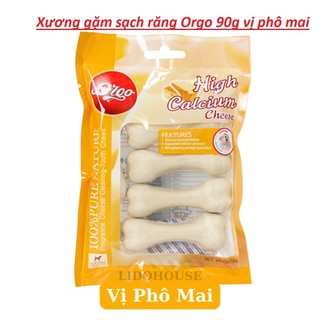 Bánh xương orgo cho chó bổ sung canxi & sạch răng vị phô mai 90g